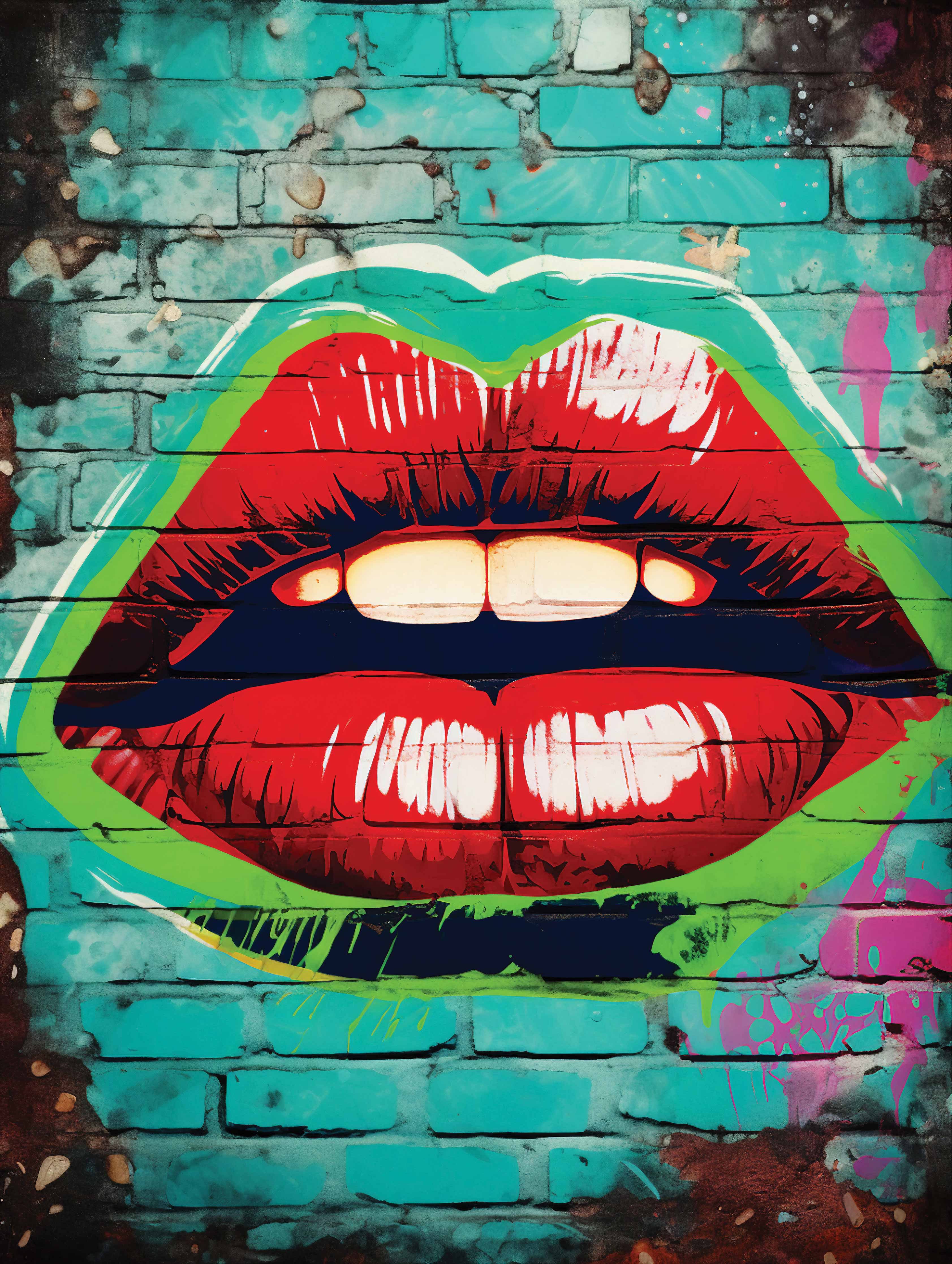 Pop-Art Kuss