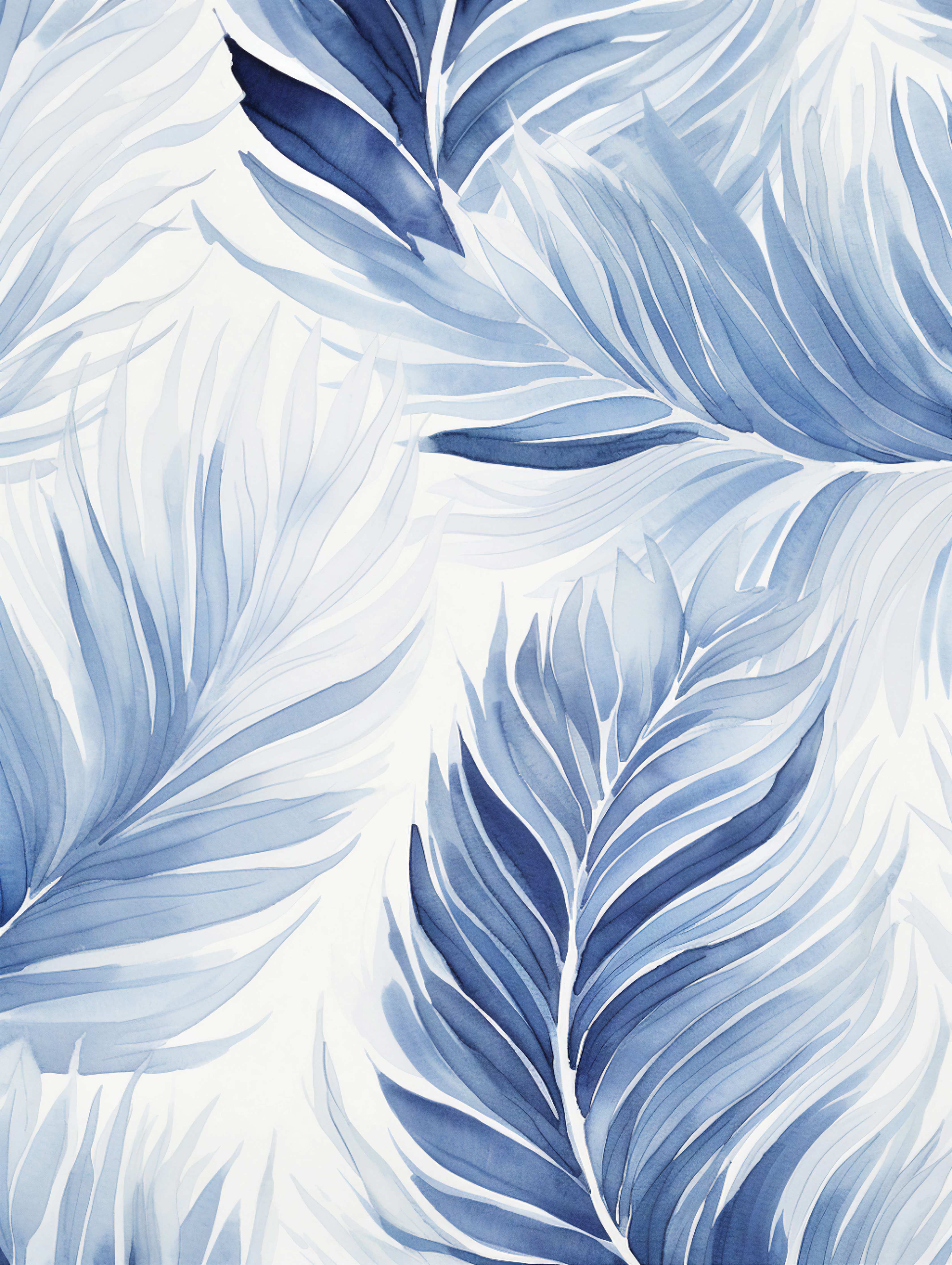 Aquarell Blauen Federn