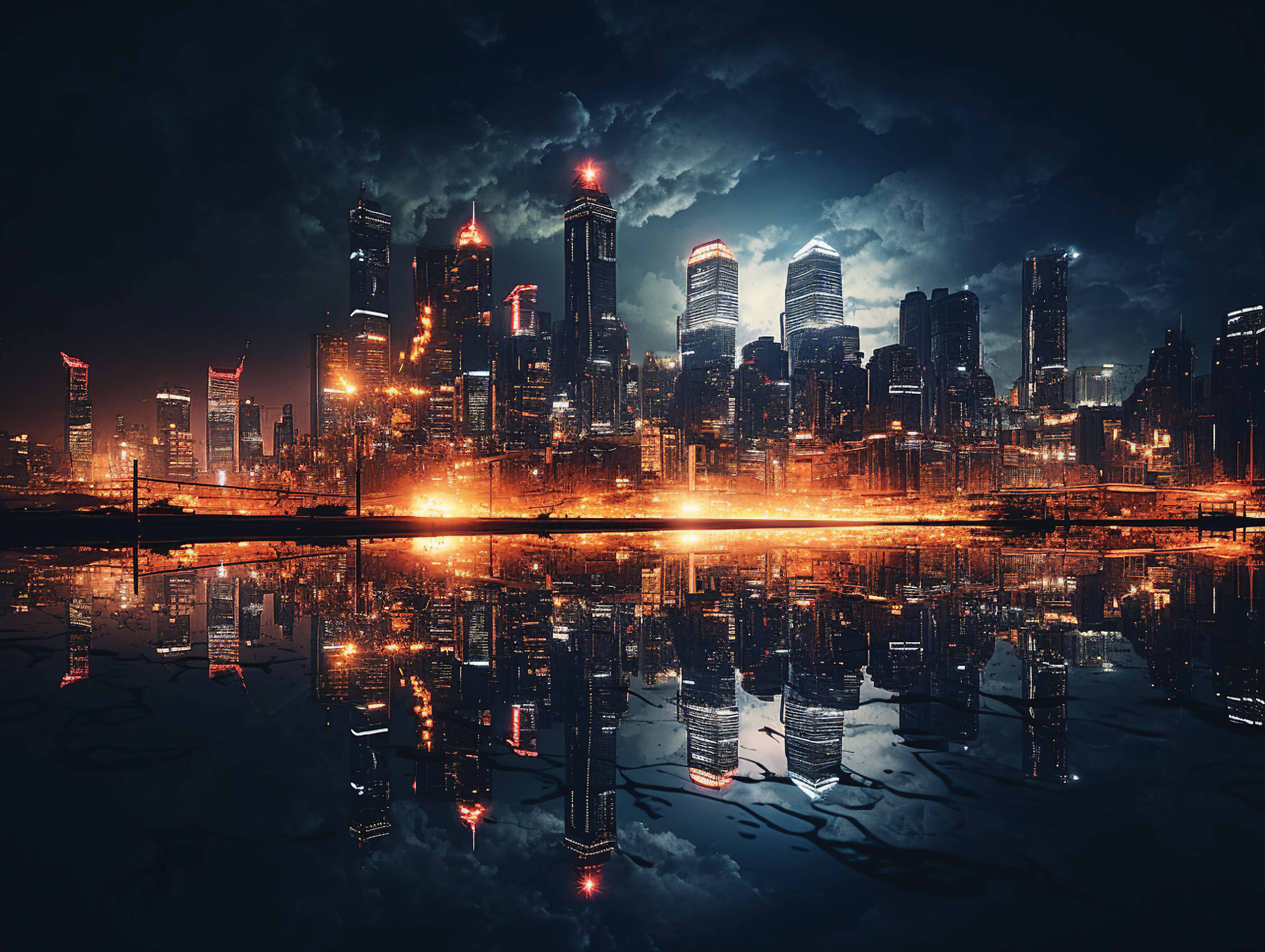 Metropolis Twilight Reflection