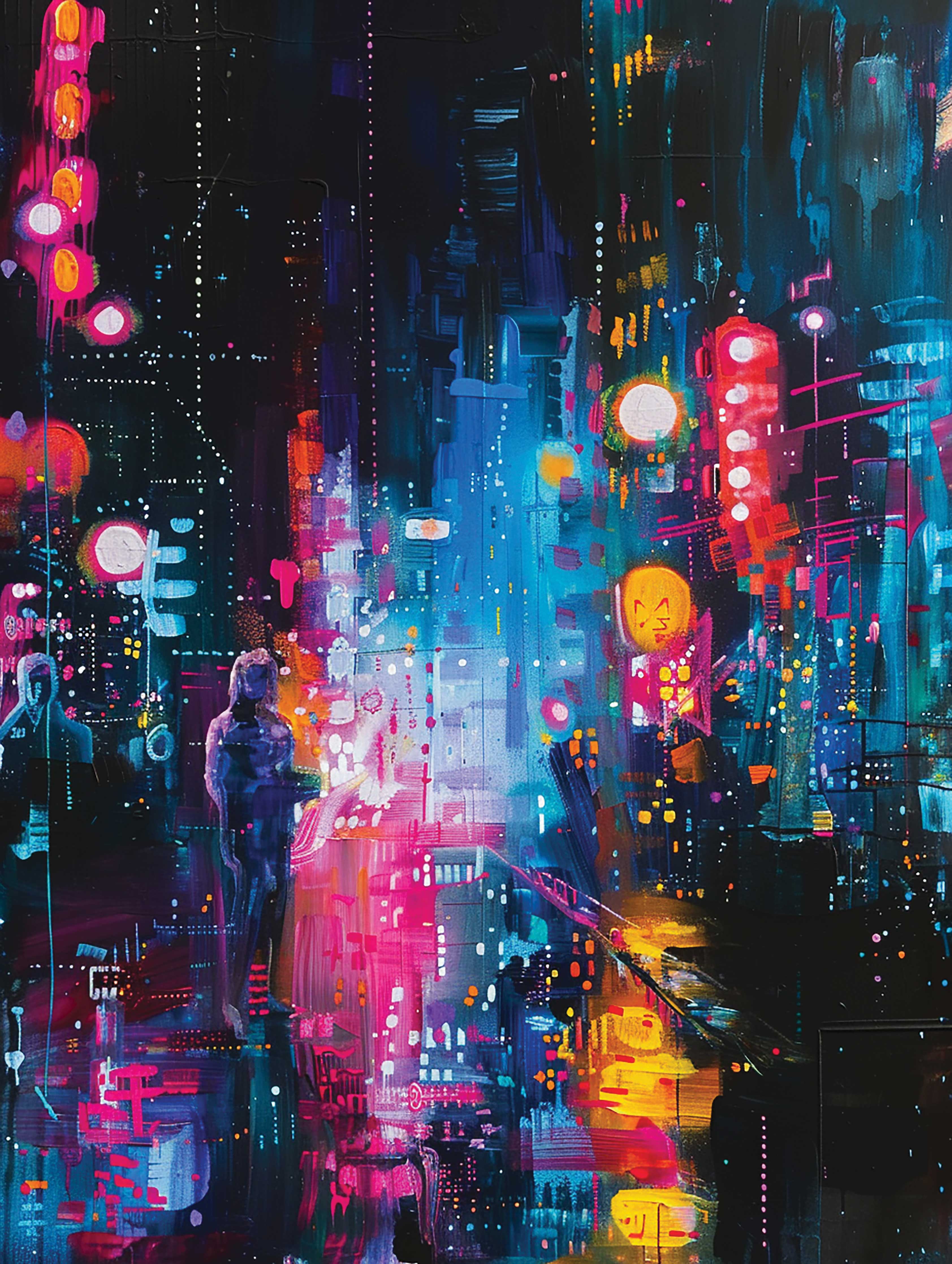 Neonträume in der Großstadt