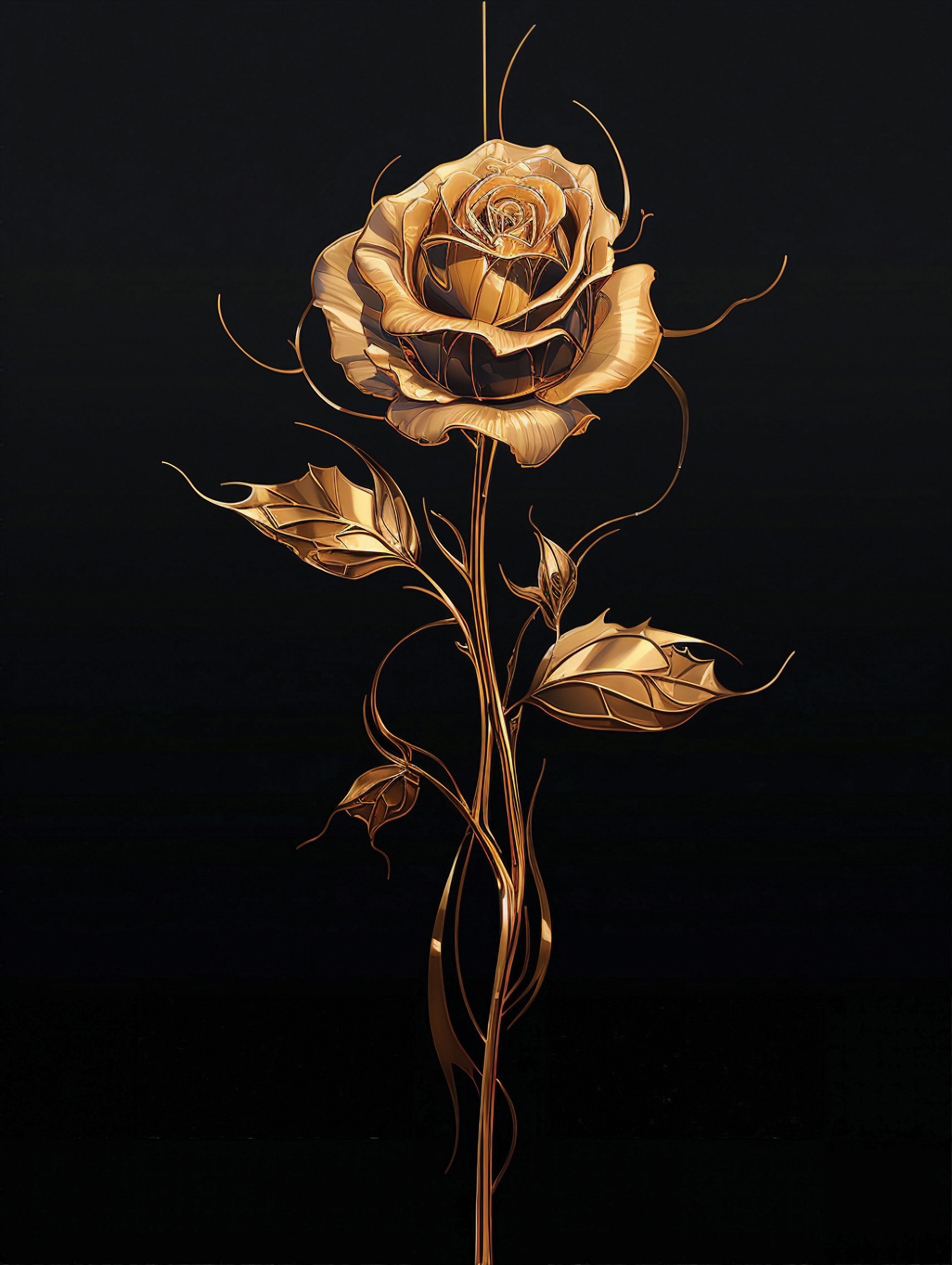 Goldene Roseneleganz
