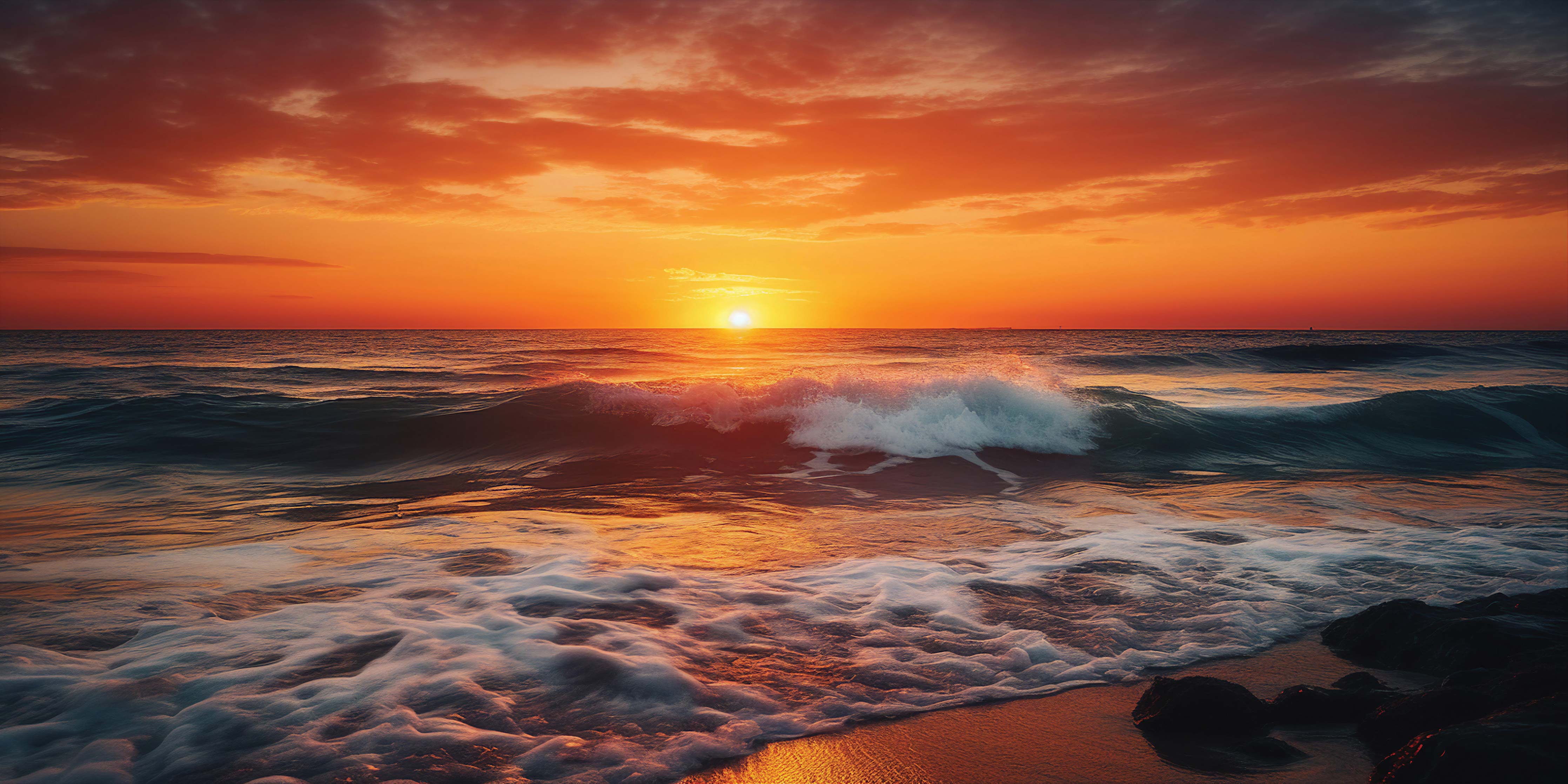 Sonnenuntergangszauber am Meer