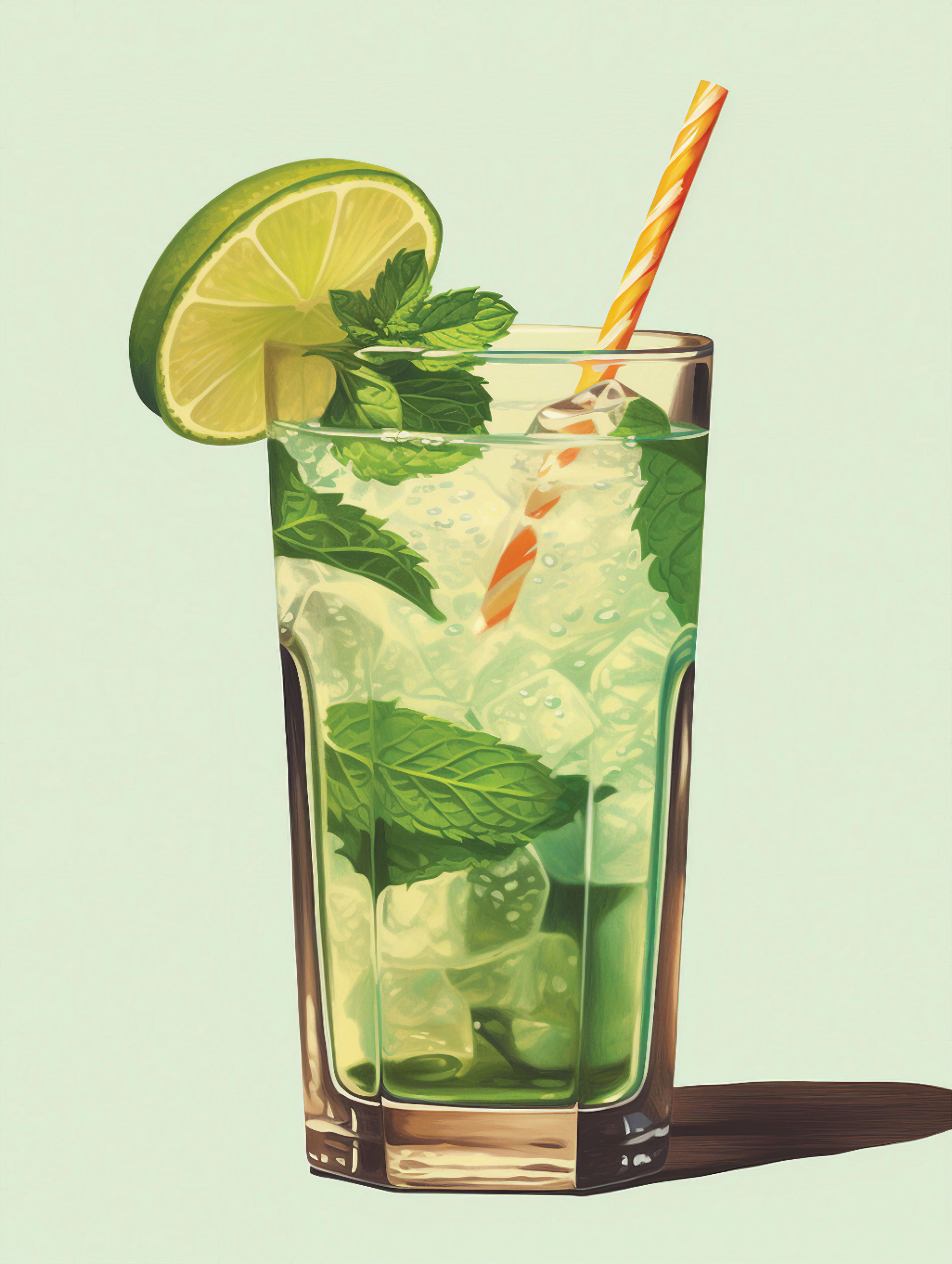 Frische Limetten-Minz-Limonade